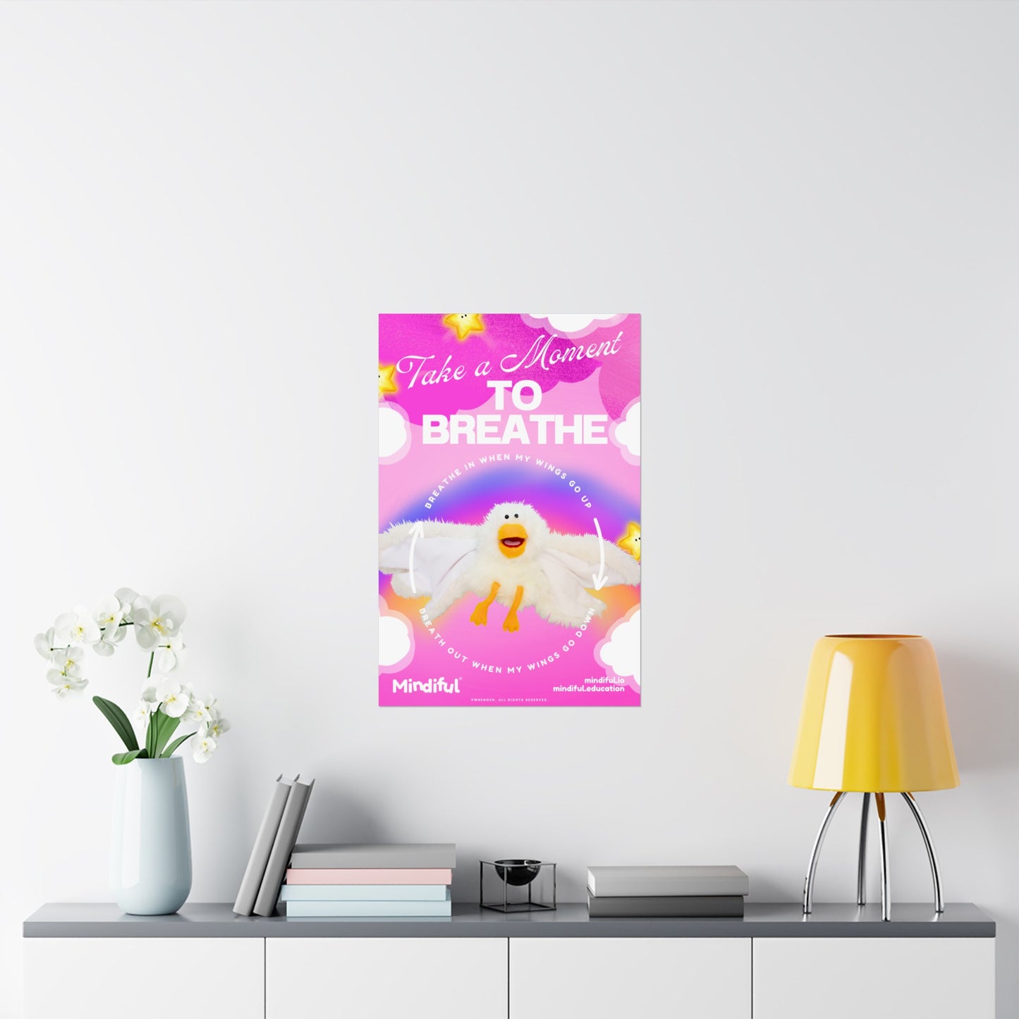 Mindiful® "Little Bird" Take a Moment to Breathe - Matte Vertical Poster