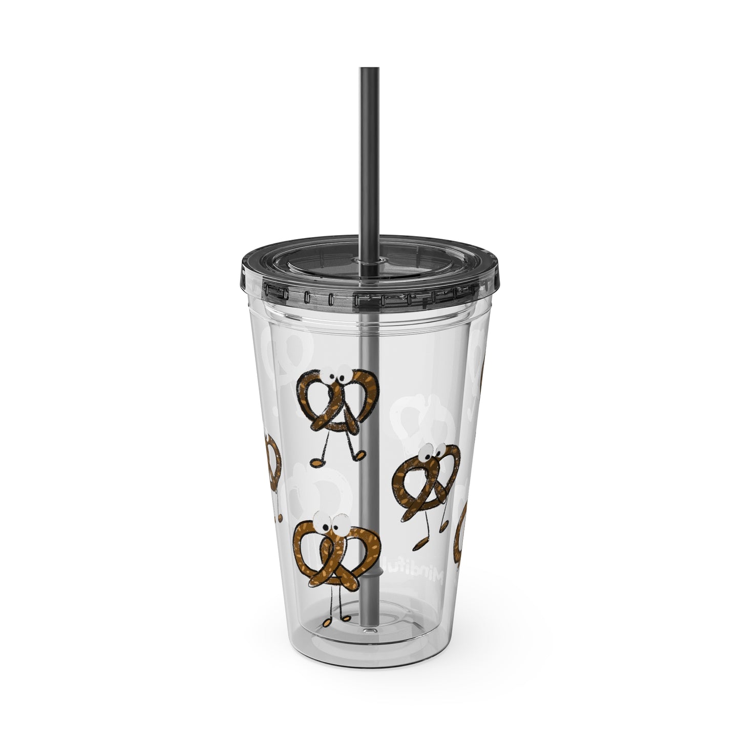 Silly Sippers BPA FREE ACRYLIC Tumbler with Straw, 16oz - Prancing Pretzels