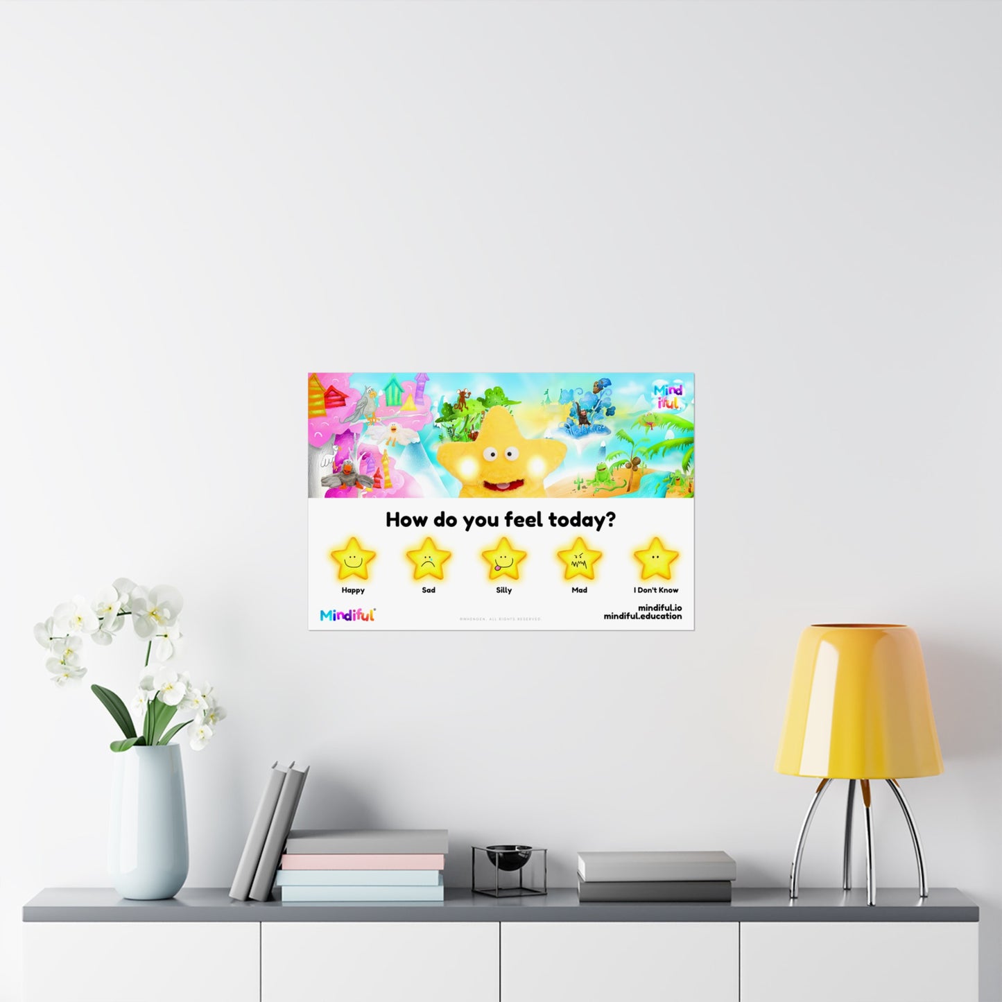 Mindiful® "How Do You Feel Today?" - Matte Horizontal Poster