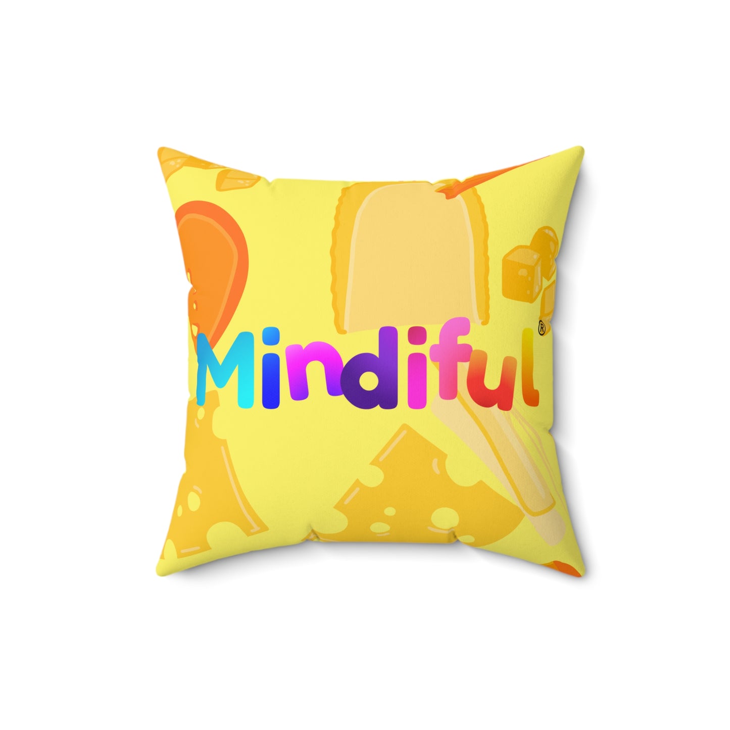 Mindiful® "Cheesy Snorey" Square Pillow