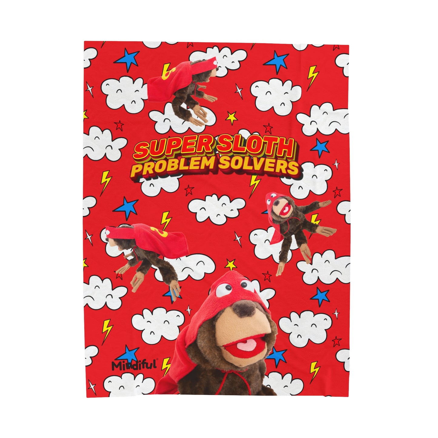 Mindiful® "Super Sloth Problem Solvers" Velveteen Plush Snuggle Blanket