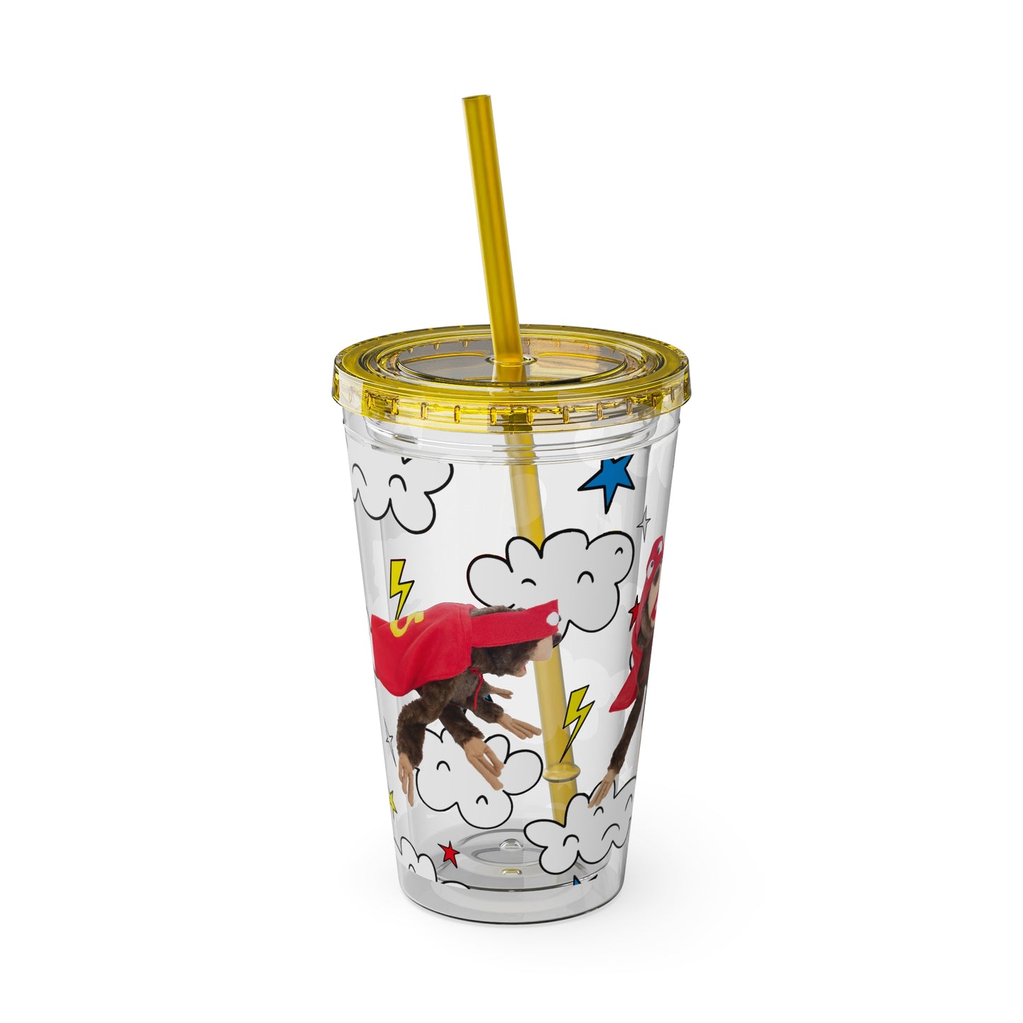 Super Sloth Super Sipper! BPA FREE ACRYLIC Tumbler with Straw, 16oz