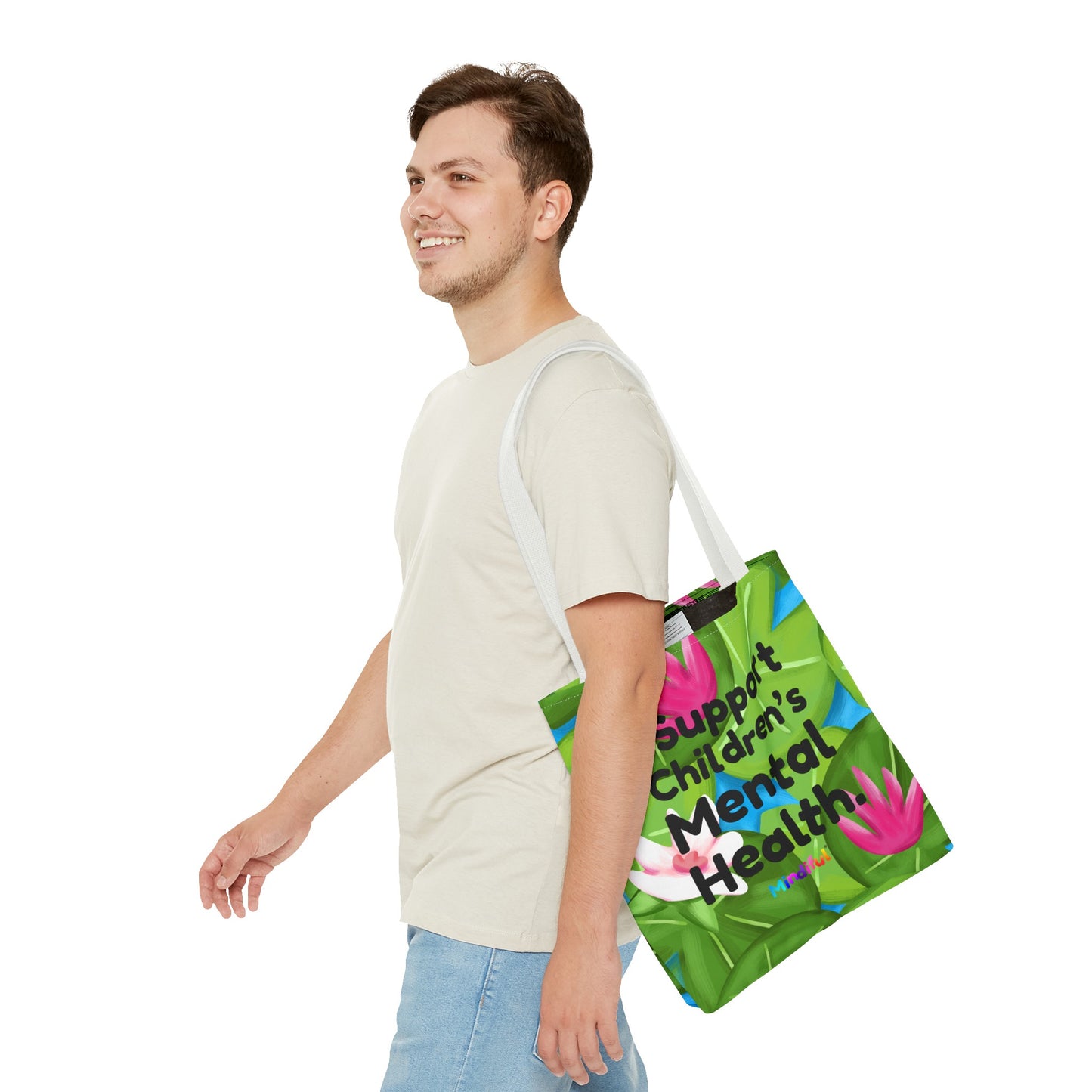 Mindiful® "I Support Children's Mental Health" Puddles Tote Bag