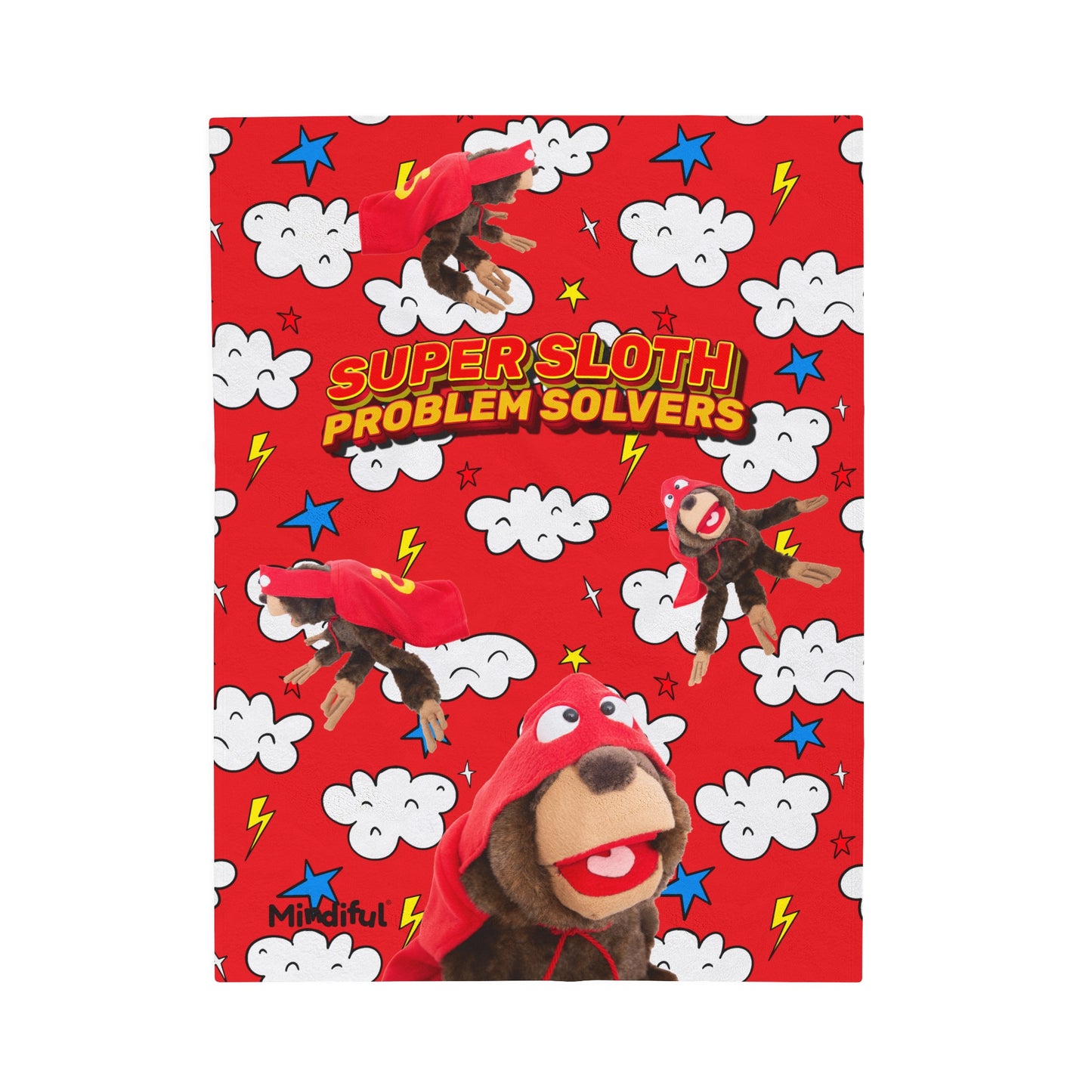 Mindiful® "Super Sloth Problem Solvers" Velveteen Plush Snuggle Blanket