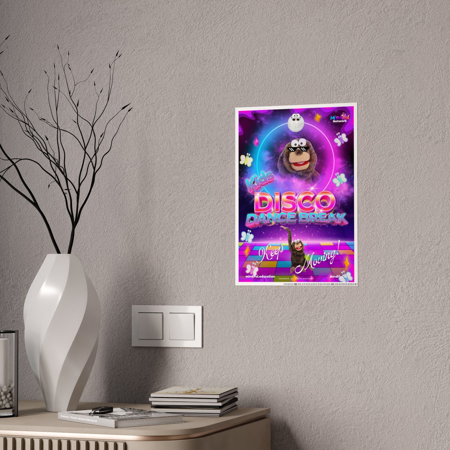 Mindiful® "Kids Disco Dance Break" GLOSSY Poster