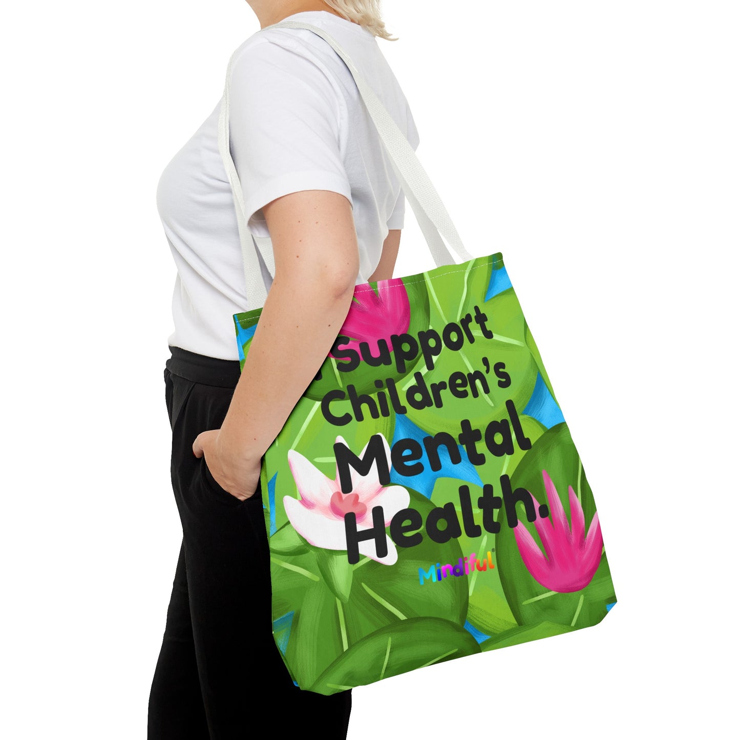 Mindiful® "I Support Children's Mental Health" Puddles Tote Bag