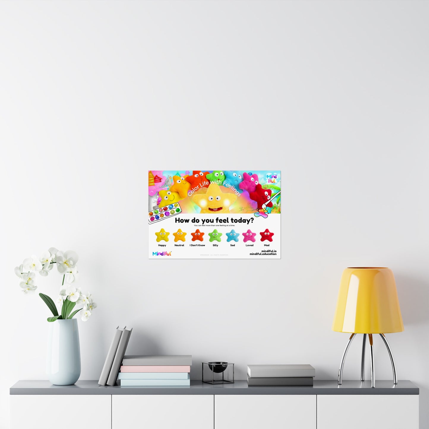 Mindiful® "How Do You Feel Today?" Colorful - Matte Horizontal Poster