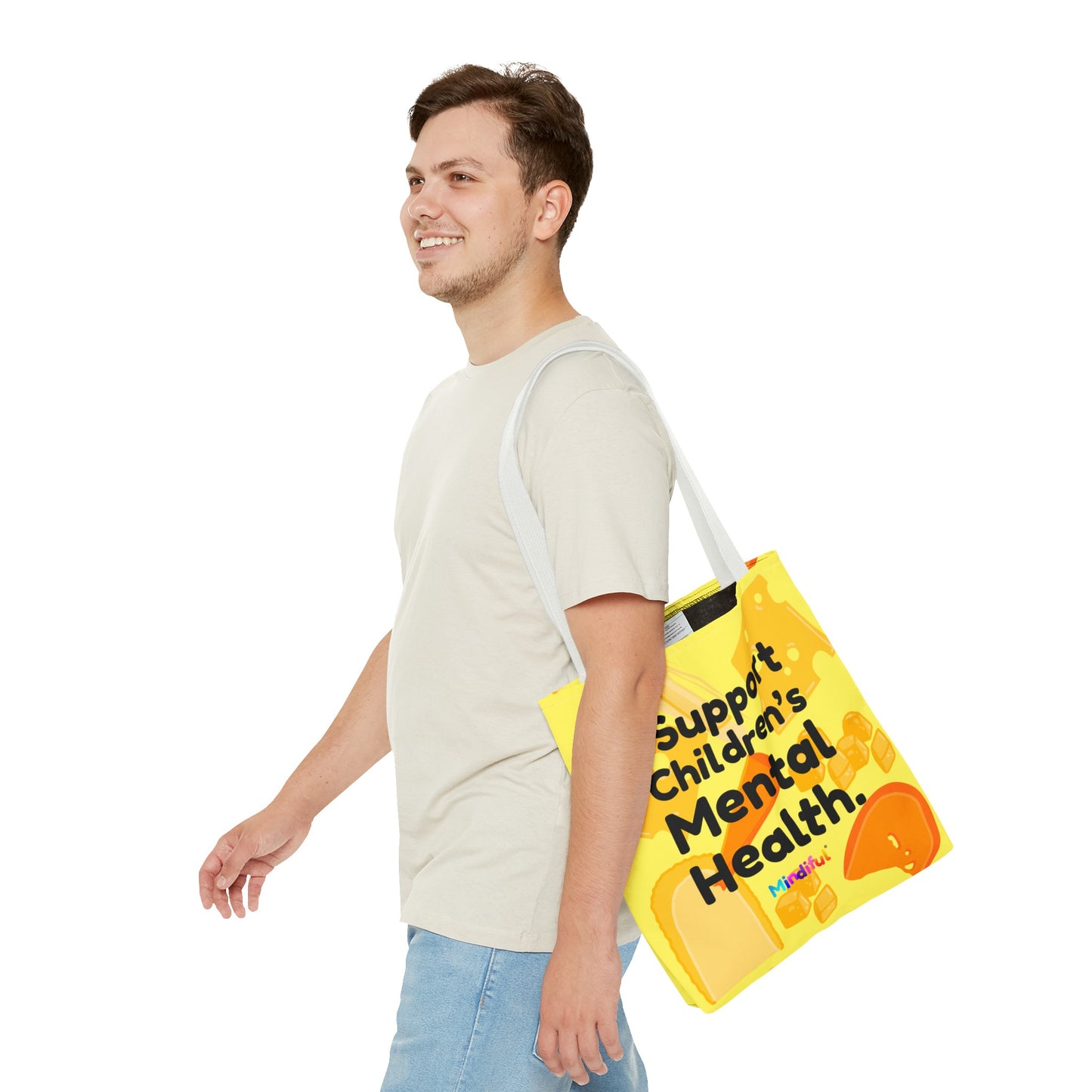 Mindiful® "I Support Children's Mental Health" Snorey Cheese Tote Bag