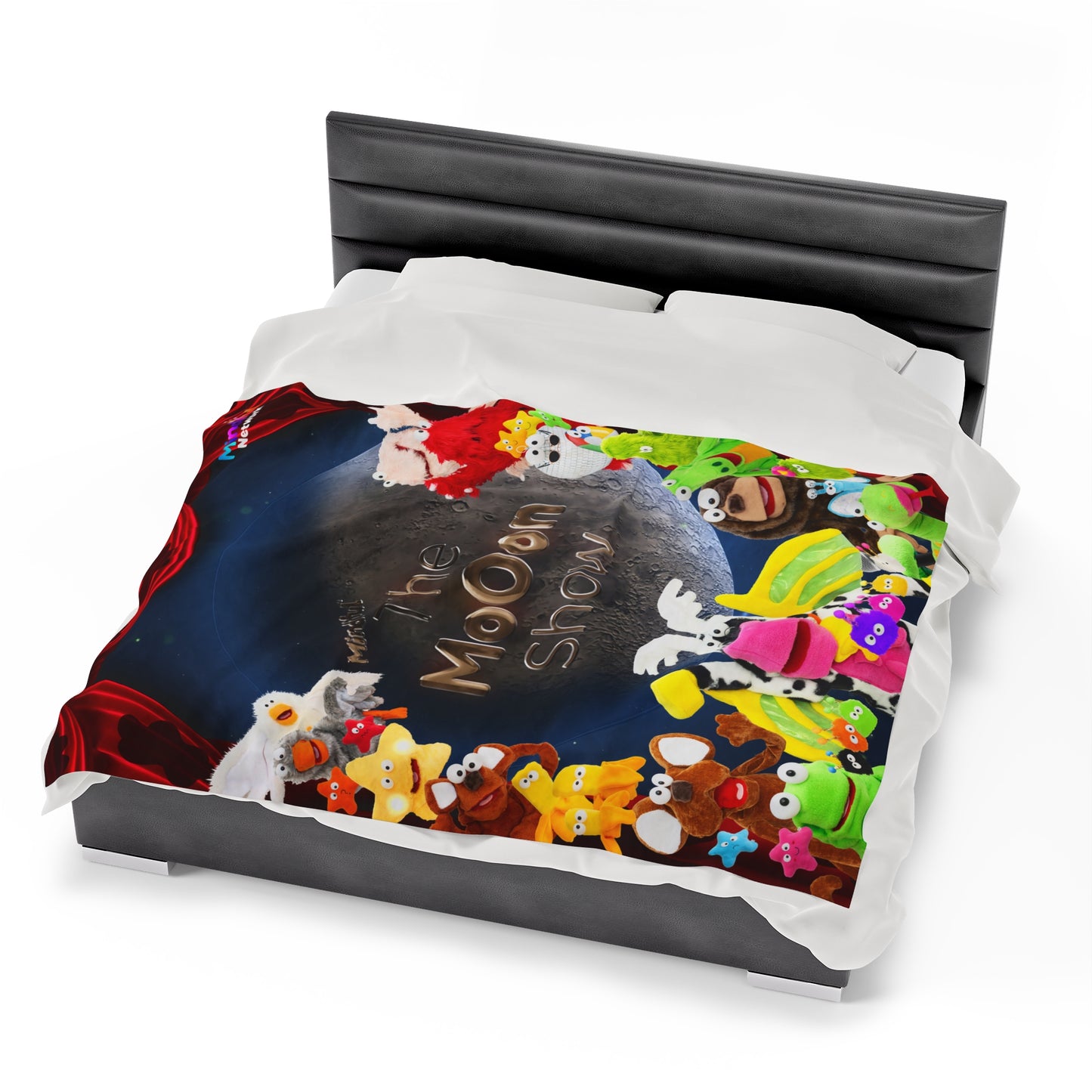 Mindiful® "The Moon Show Showtime" Velveteen Plush Snuggle Blanket