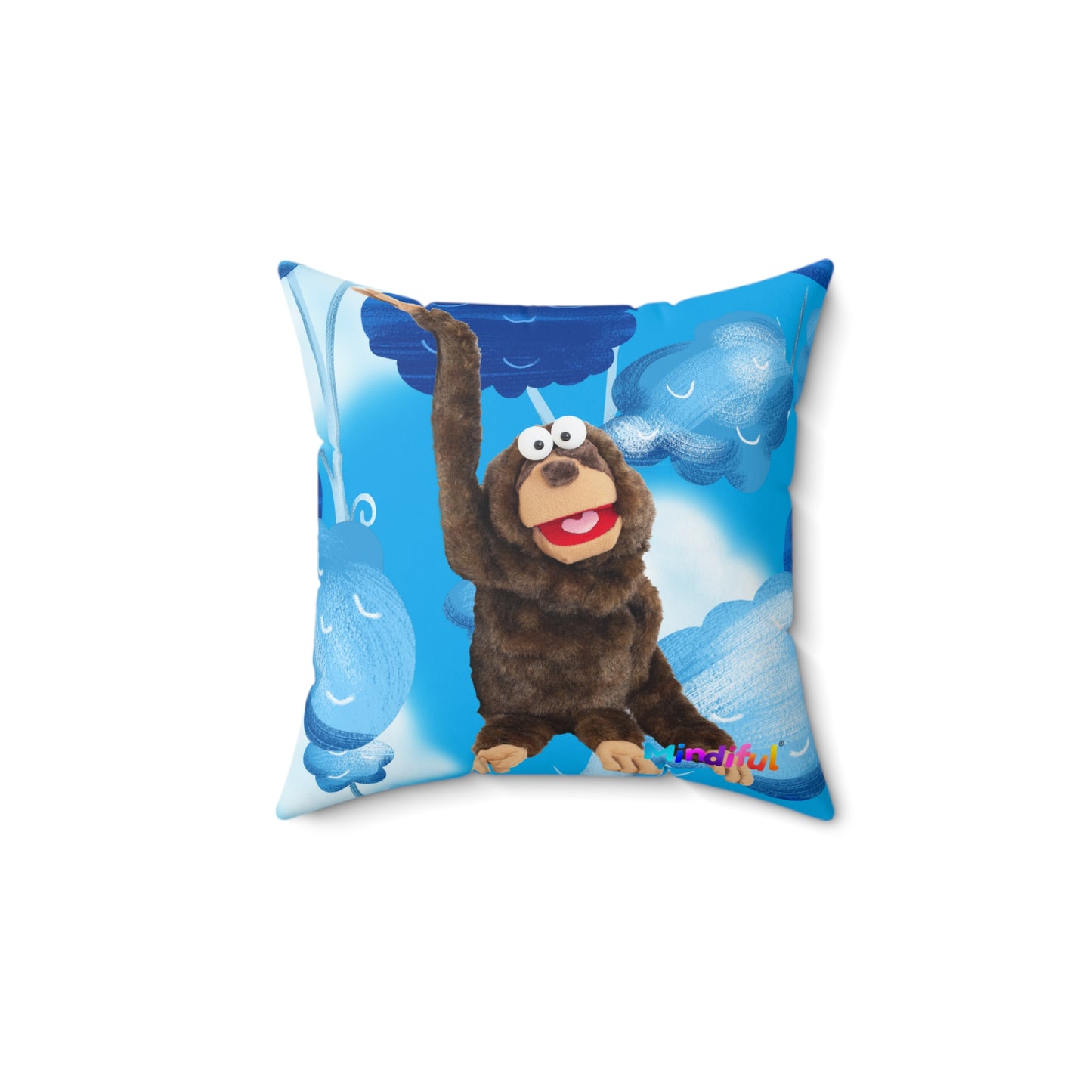 Mindiful® "Cloudy with a Chance of Steve" Square Pillow