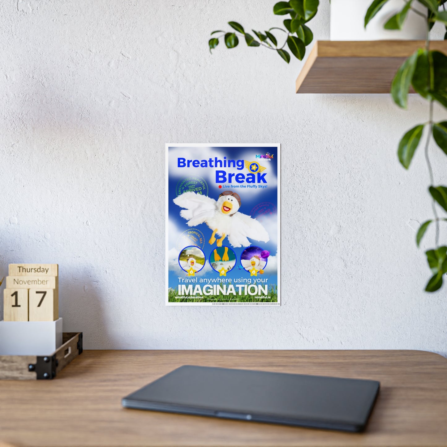 Mindiful® "Breathing Break" GLOSSY Poster