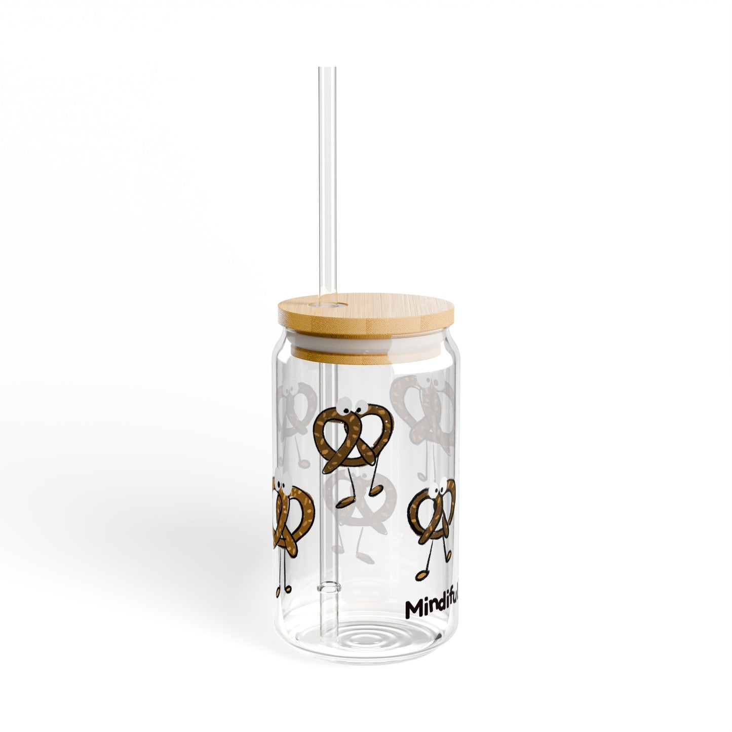 Silly Sippers GLASS with or w/o Straw, 16oz - Prancing Pretzels