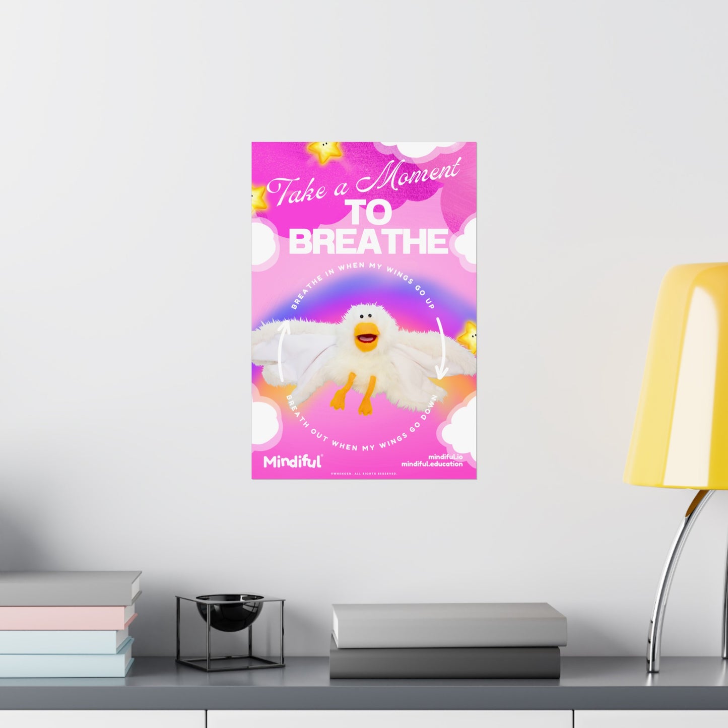 Mindiful® "Little Bird" Take a Moment to Breathe - Matte Vertical Poster