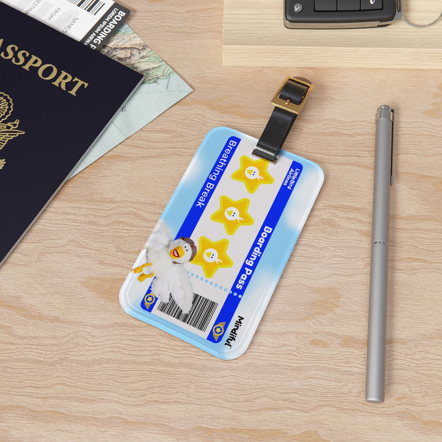 Breathing Boarding Pass Luggage Tag