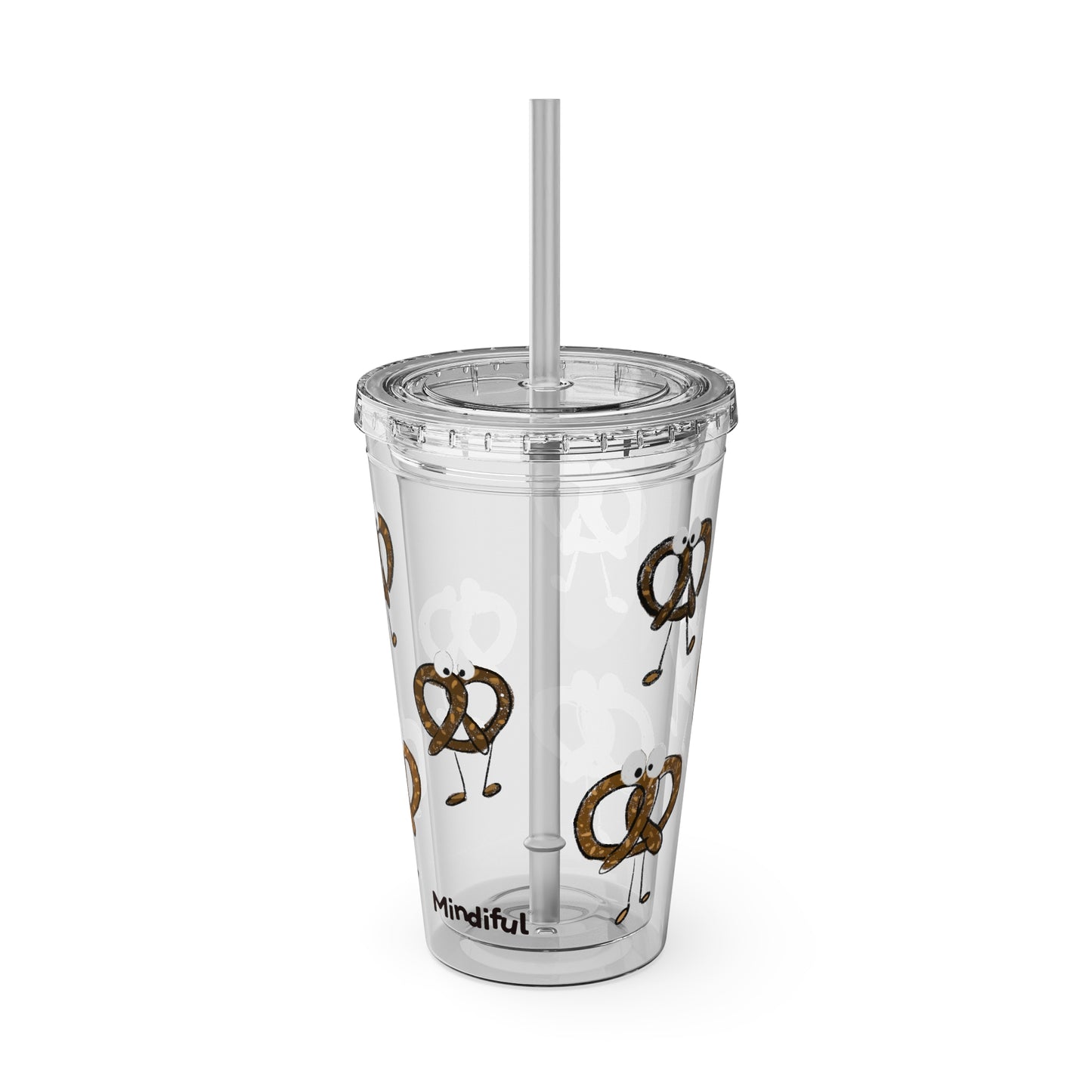 Silly Sippers BPA FREE ACRYLIC Tumbler with Straw, 16oz - Prancing Pretzels