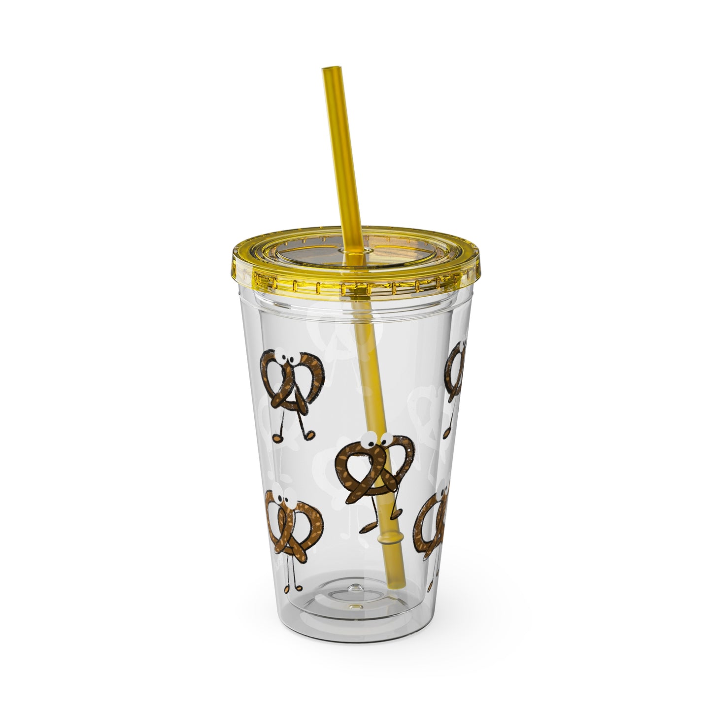 Silly Sippers BPA FREE ACRYLIC Tumbler with Straw, 16oz - Prancing Pretzels