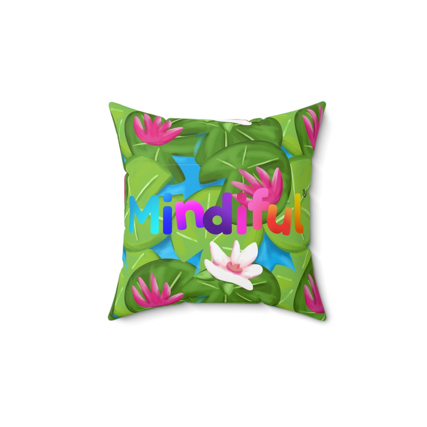 Mindiful® "Lily Pad Puddles" Square Pillow